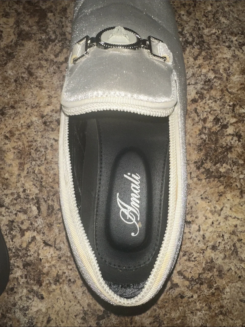 Amalfi Men’s Silver Metallic Slip-On Loafers